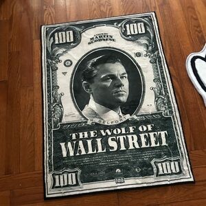The Wolf of Wall Street Movie PosterThrow Rug - Green & White 32x23